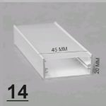 پروفیل لاینر نوری روکار4.5 سانتی متری کد 14