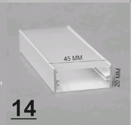 پروفیل لاینر نوری روکار4.5 سانتی متری کد 14